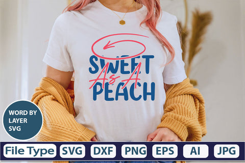 Sweet As A Peach SVG Cut File SVG DesignPlante 503 
