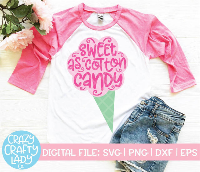 Sweet as Cotton Candy | Fair SVG Cut File SVG Crazy Crafty Lady Co. 
