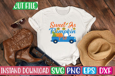 Sweet As Pumpkin Pie SVG Cut File SVGs, Quotes and Sayings, Food & Drink, Holiday,On Sale, SVG Studio Innate 