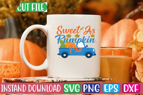 Sweet As Pumpkin Pie SVG Cut File SVGs, Quotes and Sayings, Food & Drink, Holiday,On Sale, SVG Studio Innate 