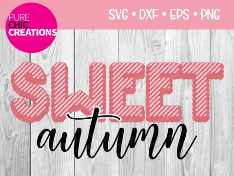 Sweet Autumn - Cricut - Silhouette - svg - dxf - eps - png - Digital File - SVG Cut File - Fall SVG - svg clipart - autumn svg clipart SVG Pure Chic Creations 