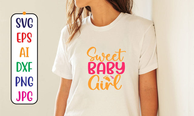 Sweet Baby Girl SVG Cut File SVG Syaman 