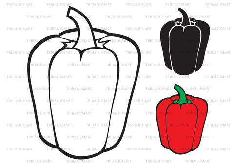 Sweet bell pepper SVG TribaliumArtSF 