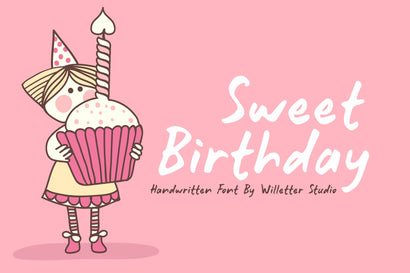 Sweet Birthday Font Willetter Studio 