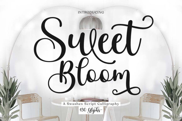Sweet Bloom Font Zane Studio55 