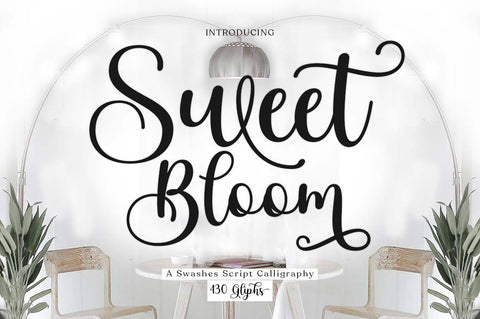 Sweet Bloom Font Zane Studio55 