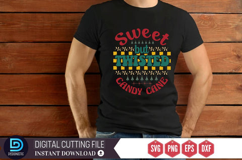 Sweet but twisted candy cane SVG SVG DESIGNISTIC 