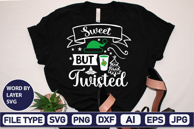 Sweet But Twisted SVG Cut File SVGs,Quotes and Sayings,Food & Drink,On Sale, Print & Cut SVG DesignPlante 503 