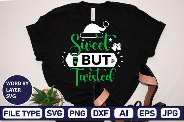 Sweet But Twisted SVG Cut File SVGs,Quotes and Sayings,Food & Drink,On Sale, Print & Cut SVG DesignPlante 503 
