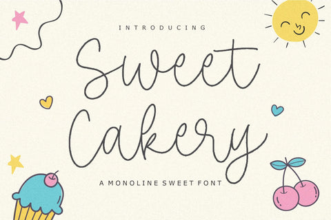 Sweet Cakery Font Font Balpirick 