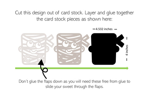 Sweet Candy holder SVG files | 4 Halloween designs SVG Digital Gems 