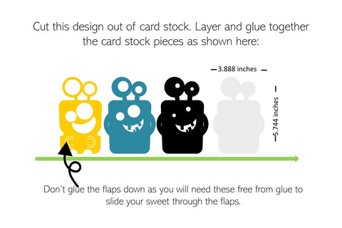 Sweet Candy holder SVG files | 4 Halloween designs SVG Digital Gems 