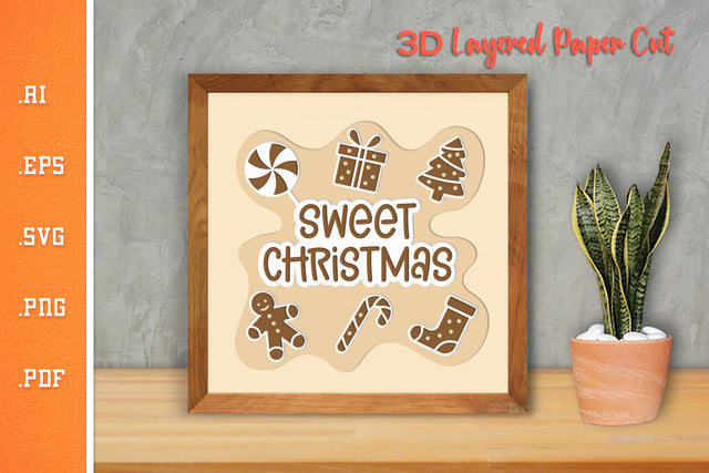 Sweet Christmas - 3D Layered Paper Cut SVG 6 SVG Slim Studio 