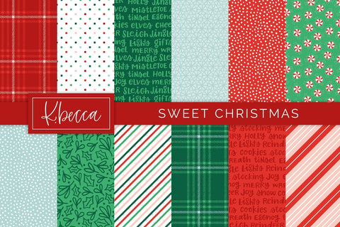 Sweet Christmas Background Patterns Seamless k.becca 