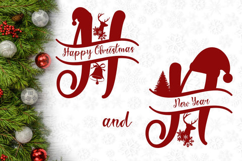 Sweet Christmas Monogram Font Prasetya Letter 