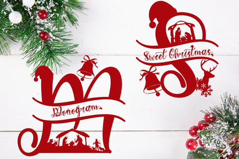 Sweet Christmas Monogram Font Prasetya Letter 