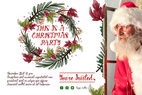 Sweet Christmas Monogram Font Prasetya Letter 