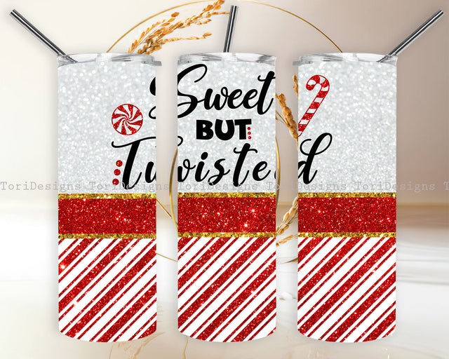 Sweet Christmas Sublimation Skinny Tumbler Design Sublimation ToriDesigns 