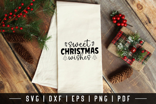 Sweet Christmas Wishes | Christmas Kitchen Towel SVG SVG CraftLabSVG 