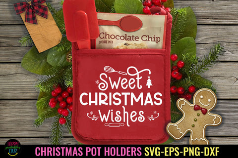 Sweet Christmas Wishes I Christmas Pot Holders SVG I PNG SVG Happy Printables Club 