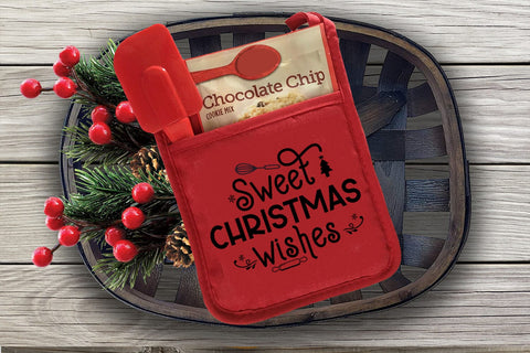Sweet Christmas Wishes I Christmas Pot Holders SVG I PNG SVG Happy Printables Club 