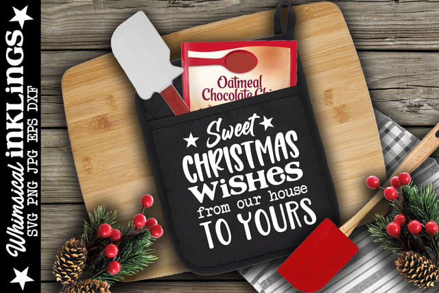 Sweet Christmas Wishes-Potholder SVG SVG Whimsical Inklings 