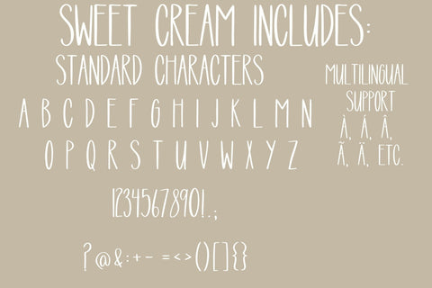 Sweet Cream - Tall Handwritten Font Font Designing Digitals 