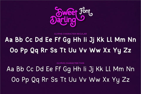 Sweet Darling Font twinletter 