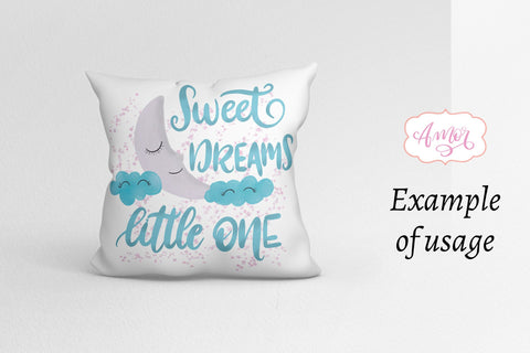Sweet dreams little one sublimation design Sublimation Amorclipart 
