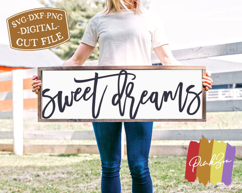Sweet Dreams SVG Files | Farmhouse Nursery Svg | Oversized Svg | Commercial Use | Cricut | Silhouette | Digital Cut Files (1101463803) SVG PinkZou 