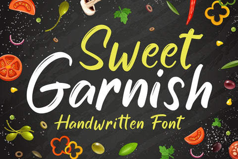 Sweet Garnish Brush Font Font Kotak Kuning Studio 