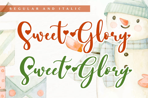 Sweet Glory Font Letterena Studios 