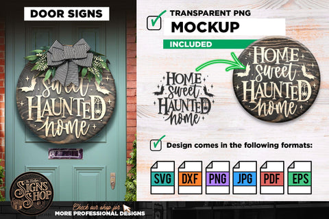 Sweet Haunted home | Halloween SVG Sign SVG The Vintage Signs Shop 