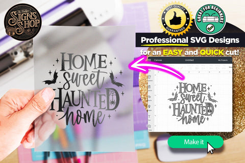 Sweet Haunted home | Halloween SVG Sign SVG The Vintage Signs Shop 