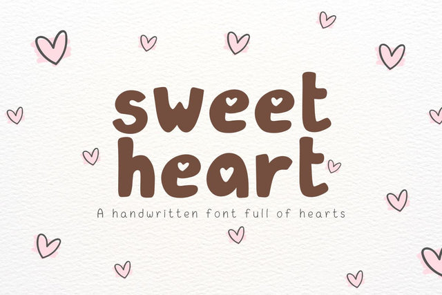 Sweet Heart - Cute Display Font Font ChiraaDesign 