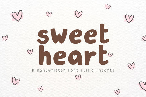 Sweet Heart - Cute Display Font Font ChiraaDesign 
