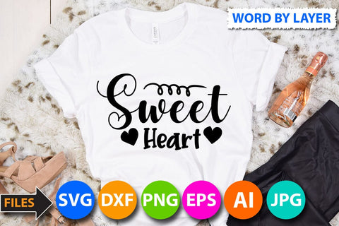 Sweet heart SVG Cut File SVG BlackCatsMedia 