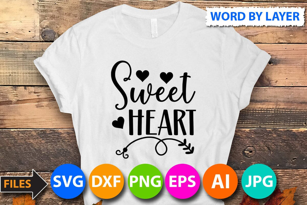 Sweet heart SVG Cut File - So Fontsy