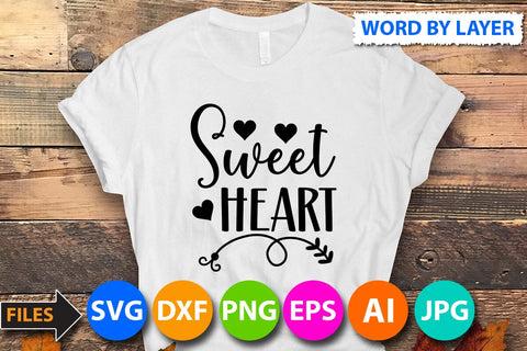 Sweet heart SVG Cut File SVG BlackCatsMedia 