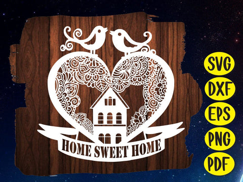 Sweet Home Bird Paper cut SVG Johan Ru designs 