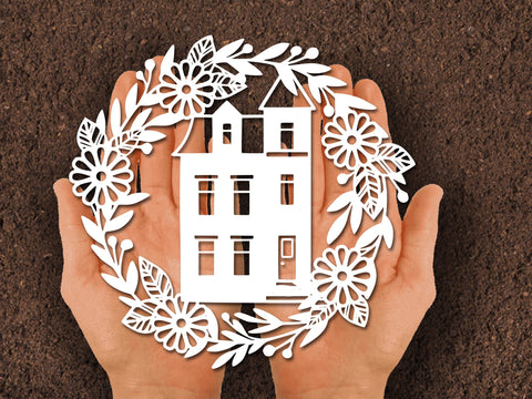 Sweet Home Paper cut SVG Johan Ru designs 