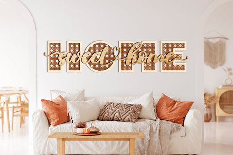 Sweet Home Signs Bundle Multilayer Cut Template, Mandala, Sign SVG, 3D Designs, Mini Design Bundles SVG LaserCutano 