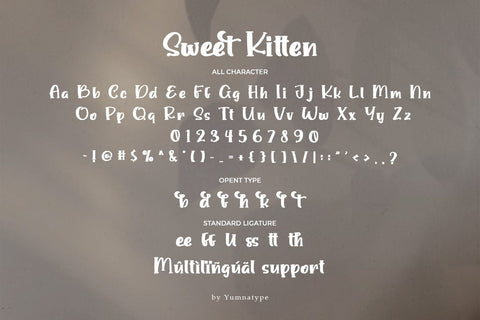 Sweet Kitten Font yumnatype 