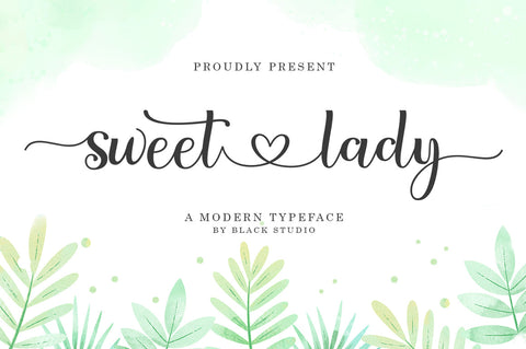 Sweet lady Font Black Studio 