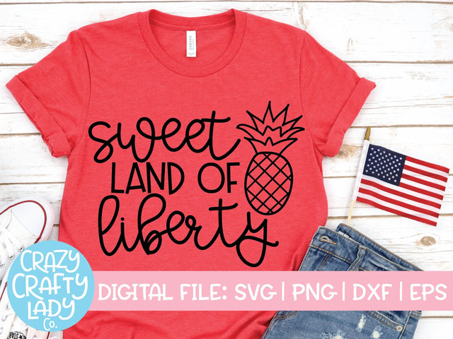 Sweet Land of Liberty | 4th of July SVG Cut File SVG Crazy Crafty Lady Co. 