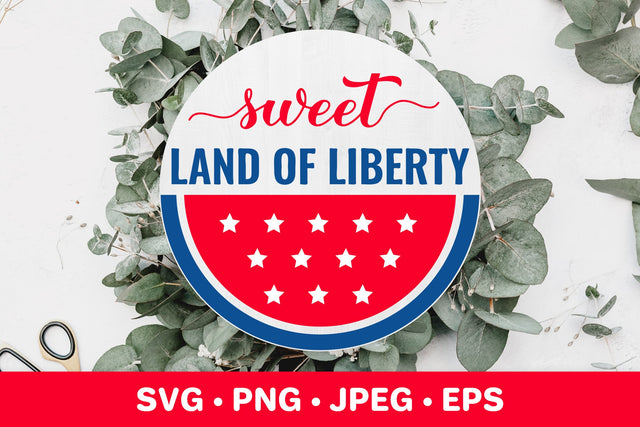 Sweet land of liberty. Funny 4th of July quote. Patriotic SVG SVG LaBelezoka 