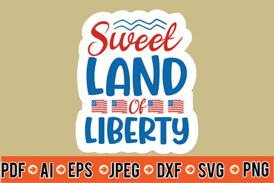 Sweet Land Of Liberty Sticker SVG SVG MStudio 