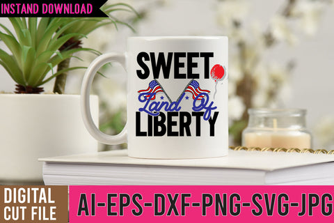 Sweet Land of Liberty SVG Cut FIle , 4th of july SVG Quotes SVG BlackCatsMedia 