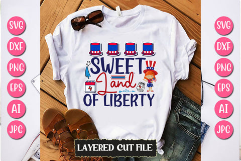 Sweet Land Of Liberty SVG Cut File SVG Newmockups 