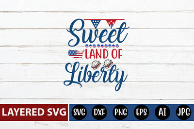 Sweet Land Of Liberty SVG cute file SVG Blessedprint 